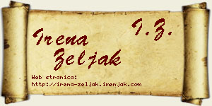 Irena Zeljak vizit kartica